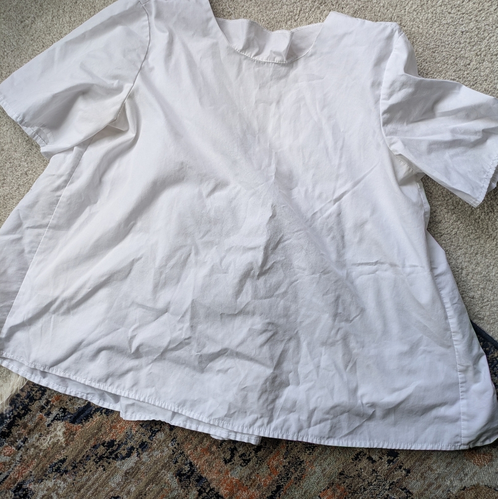 Asos White Short Sleeve Top